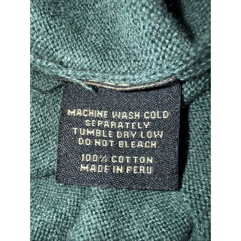 Southern Point Co. Sweater Men's Medium Green Hayward 1/4 Zip Pullover Preppy
